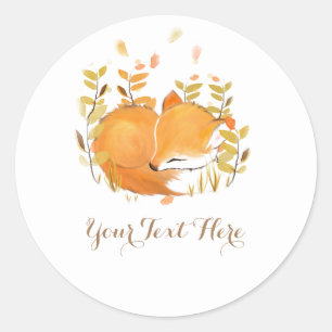 Stickers Baby shower Fox