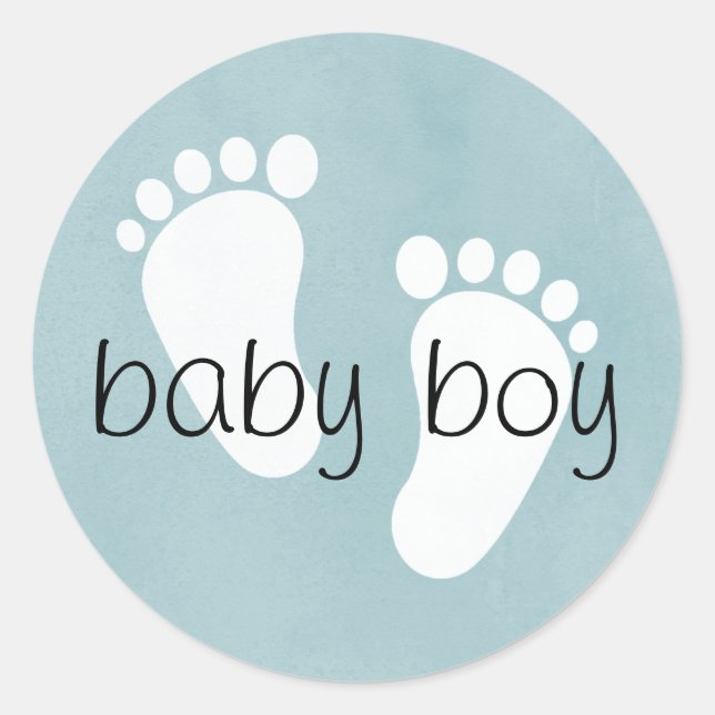 Stickers baby shower Genre Guess— Garçon (Devant)