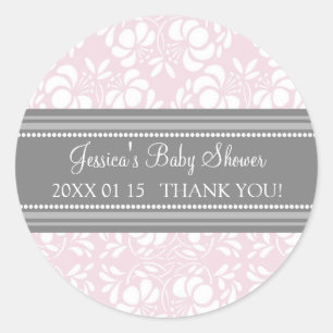 Stickers Baby shower gris-blanc Damas Favoriser