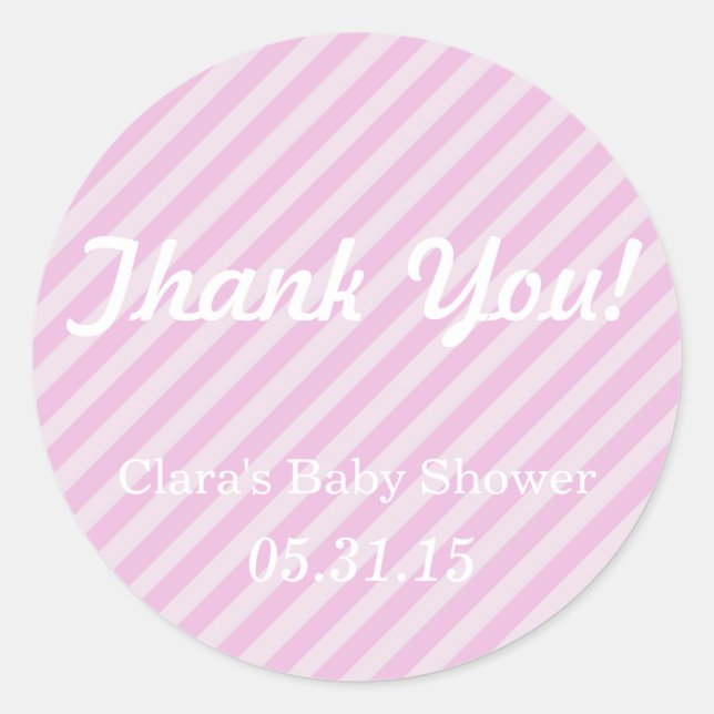 Stickers Baby shower Merci (Devant)
