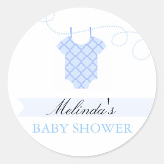 Stickers Baby shower moderne bleu