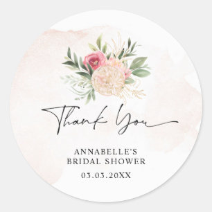 Stickers Baby shower nuptiale en fleur de pivoine 