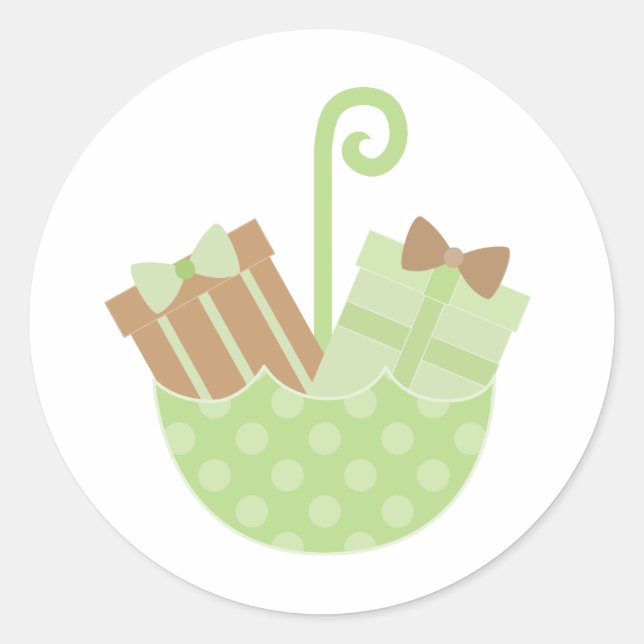 Stickers baby shower ou Fête des mariées (Devant)