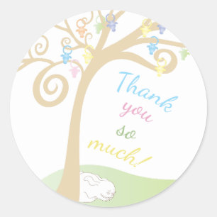 Stickers baby shower Paci Bunny
