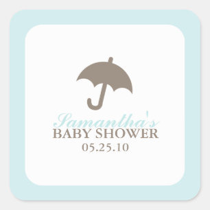 Stickers Baby shower parapluie