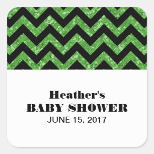 Stickers Baby shower Parties scintillant Chevron v