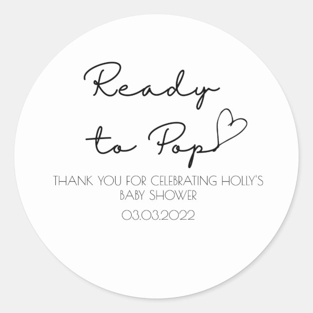 Stickers Baby shower personnalisés (Devant)