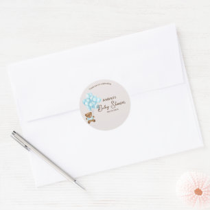 Stickers Baby shower pour bébé rose et ballons