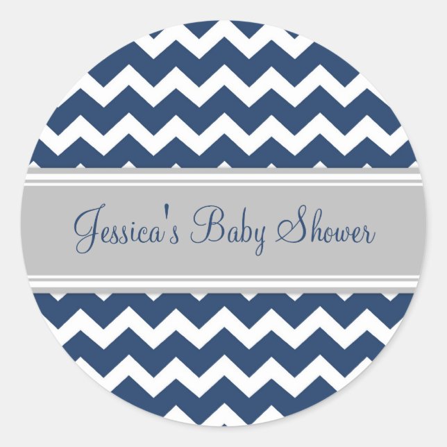 Stickers Baby shower préféré Blue Grey (Devant)