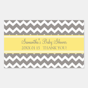 Stickers Baby shower préféré gris jaune