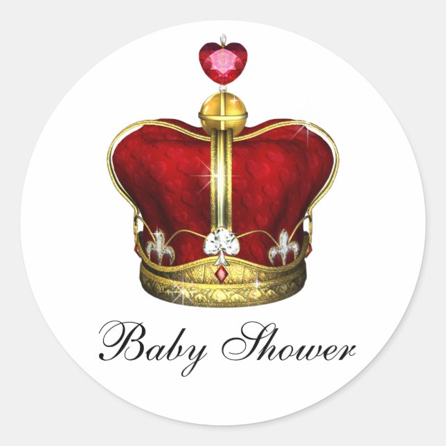 Stickers Baby shower Red Gold (Devant)