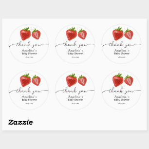 Stickers Baby shower Sweet Strawberries