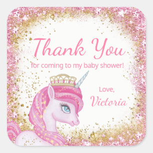 Stickers Baby shower Unicorne