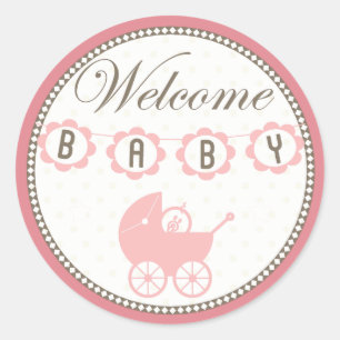Stickers Baby Welcome Rose