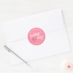 Stickers Bachelorette Rose Et Blanc