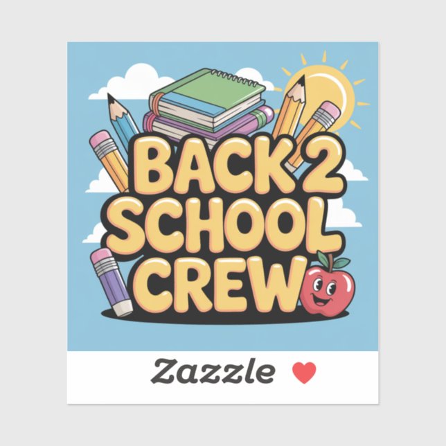 Stickers Back 2 School Crew (Feuille)