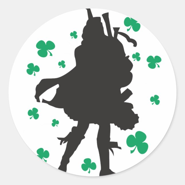 Stickers Bagpiper irlandais (Devant)