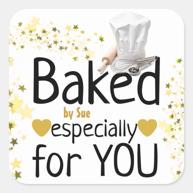 Stickers Baker customisés pour vos produits de bou (Devant)