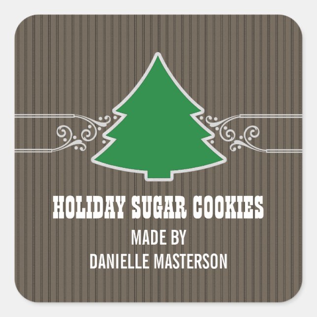 Stickers Baking Arbre de Noël fantaisie (Devant)