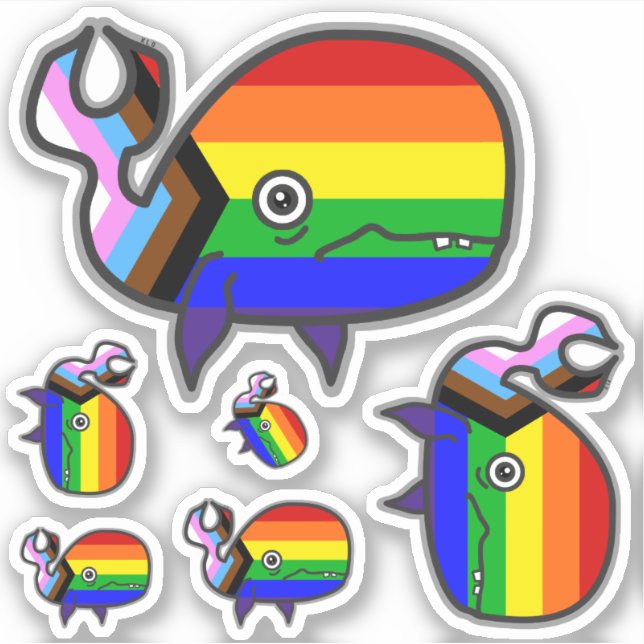 Stickers Baleine Inclus Anxieux mais Fiers (Devant)