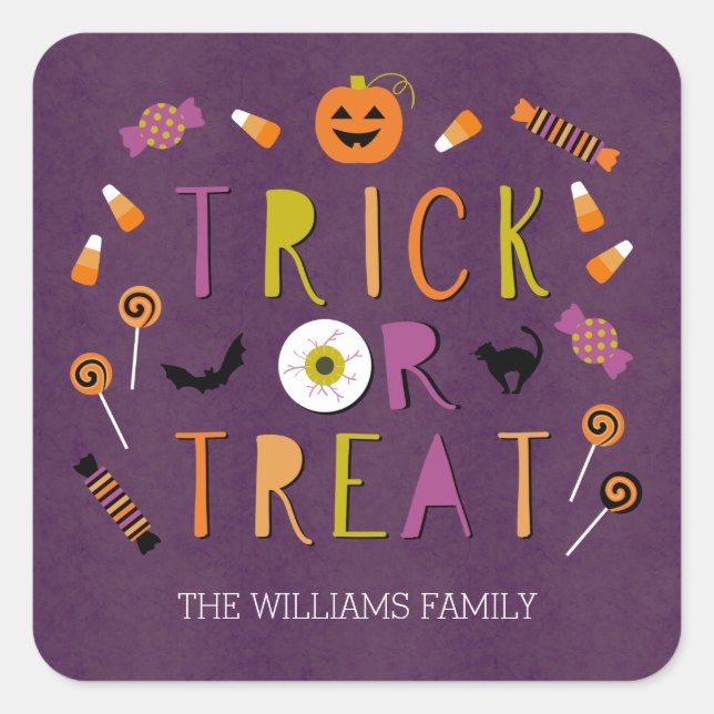 Stickers Balise-cadeau Halloween (Devant)