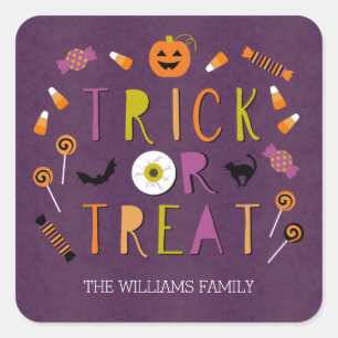 Stickers Balise-cadeau Halloween