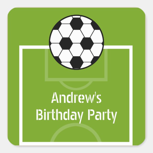Stickers Balle de Football & Champ Anniversaire (Devant)
