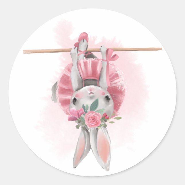 Stickers Ballerina Floral Bunny (Devant)