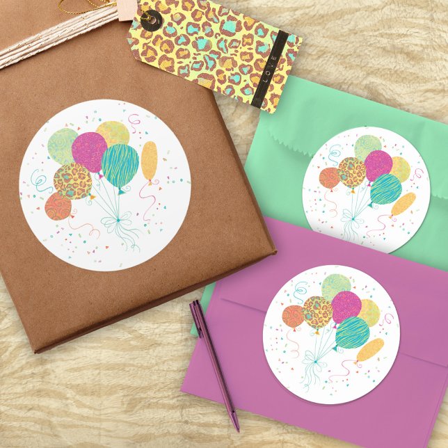 Stickers Ballons d'anniversaire Motif animal (Créateur téléchargé)