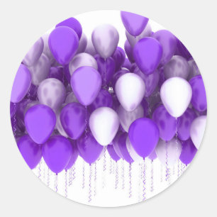 Stickers Ballons violets et joints d'enveloppe