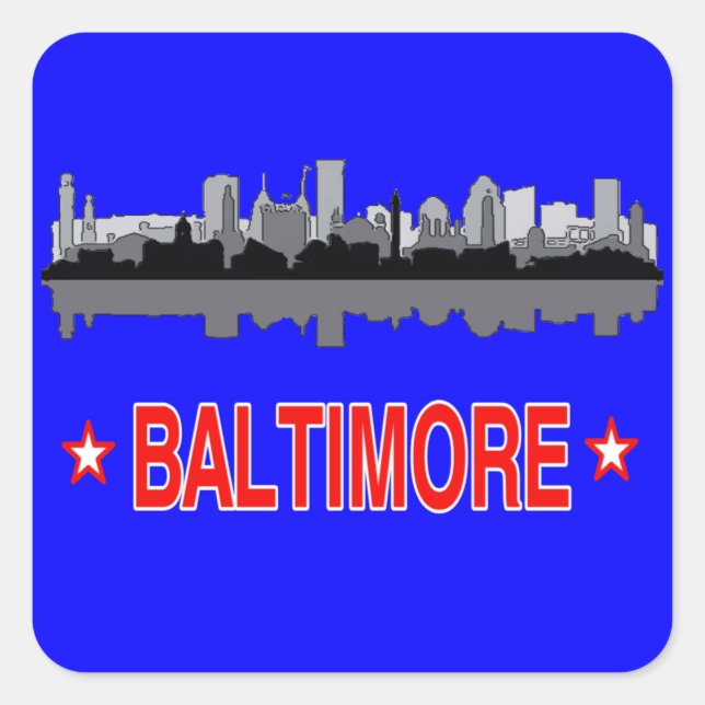 Stickers Baltimore Skyline Travel (Devant)