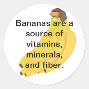 Stickers Banane avec information nutritionnelle
