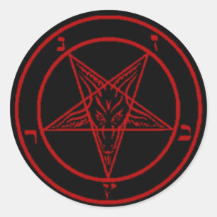 Stickers Baphomet Noir/Rouge