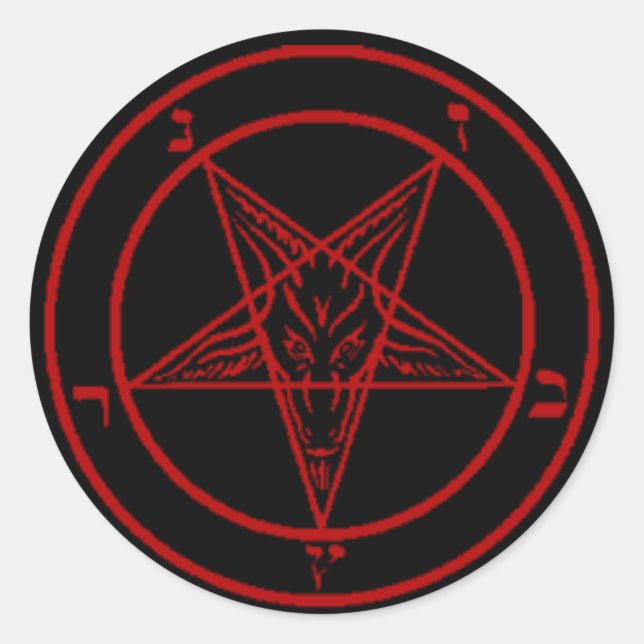 Stickers Baphomet Noir/Rouge (Devant)