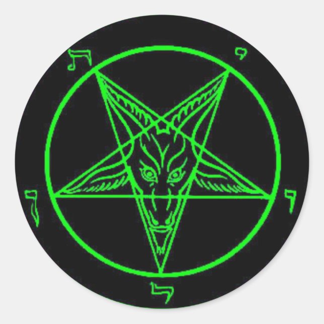 Stickers Baphomet Vert (Devant)