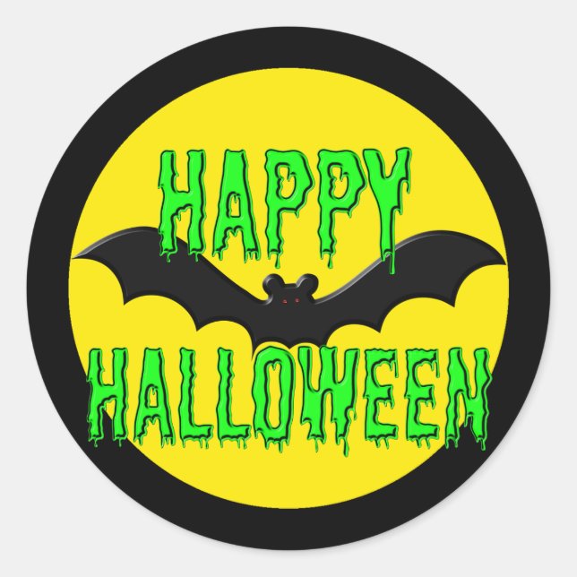 Stickers - "Batty" Happy Halloween (Front)
