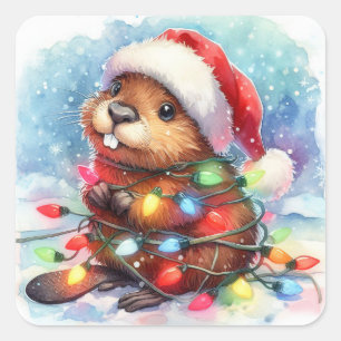 Stickers Beaver de Noël