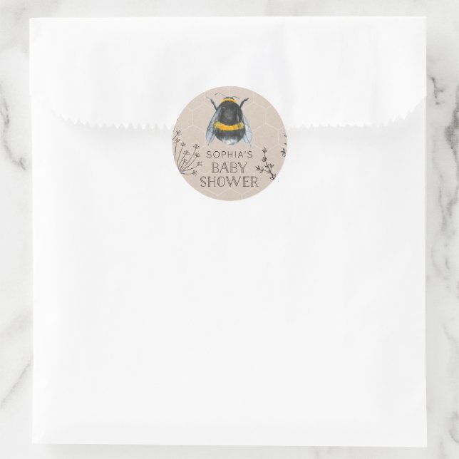 Stickers Bee Baby shower Baby Favoriser (Sac)
