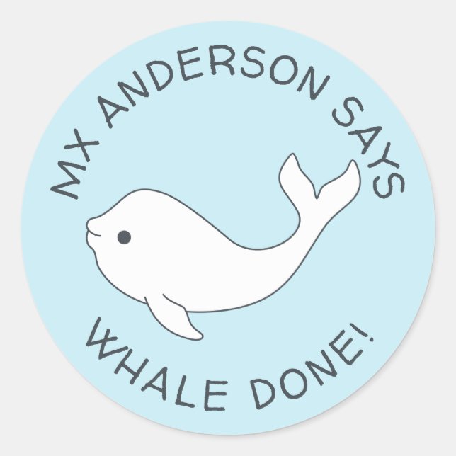 Stickers Beluga Whale Done (Devant)