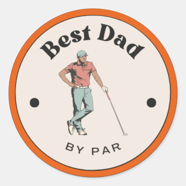Stickers - Best Dad by Par golf (Front)