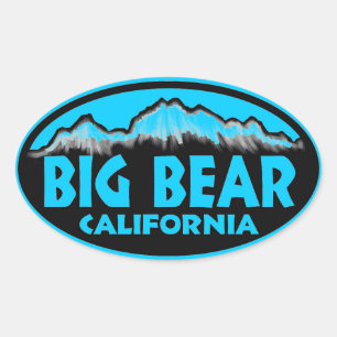 stickers Big Bear California blue oval