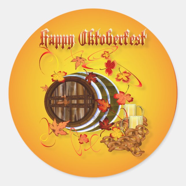 Stickers Big Beer-Happy Oktoberfest (Devant)