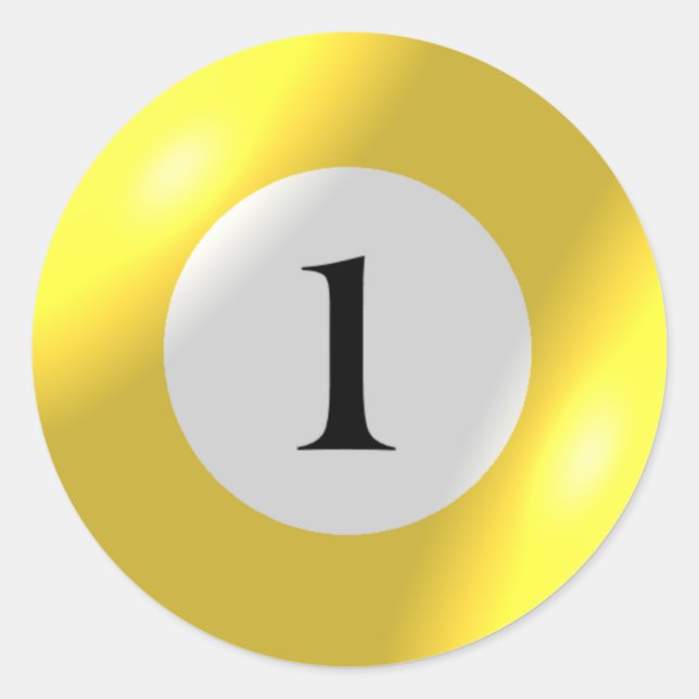 Stickers - Billard - 1 balle (Devant)