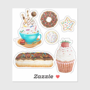 Stickers biscuits Donut Cupcake par Marcella Cherr