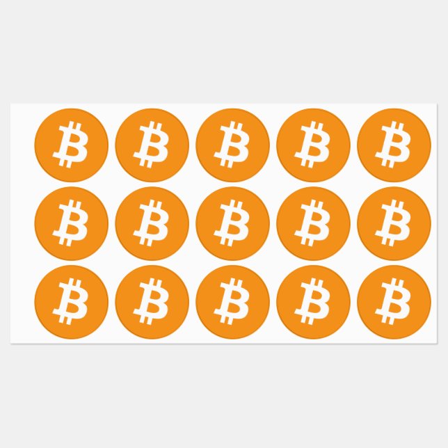 Stickers Bitcoin (Feuille)