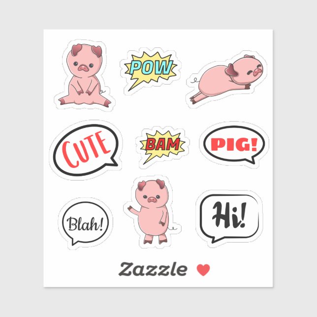 Stickers BLA BALLE BROSSE BROSSE (Feuille)