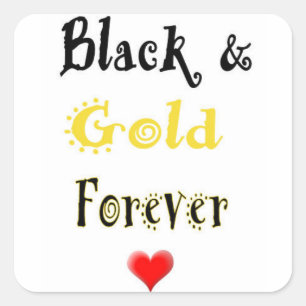 Stickers Black and Gold Forever