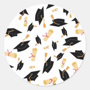 Stickers Black and Gold Graduation