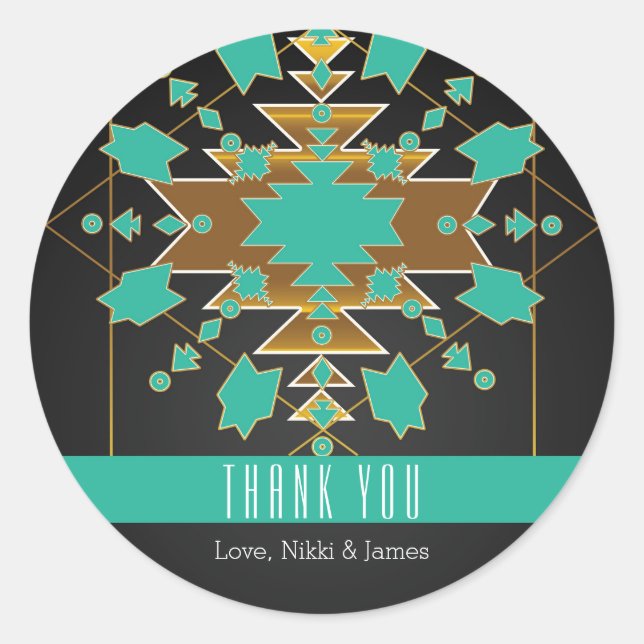 Stickers Black Gold Turquoise du Ranch Sud-Ouest (Devant)