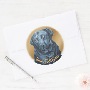 Stickers Black Lab Blue Dog Art Stickers